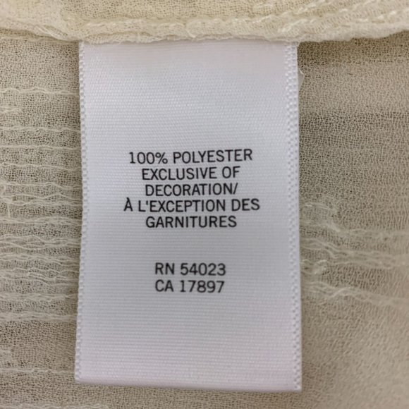 Banana Republic Small Top Ivory Shimmer Party Sleeveless Club - Picture 7 of 7